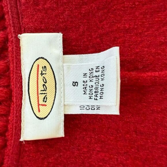 Vintage 90s Talbots Red Boiled Wool Blazer S - Picture 9 of 10